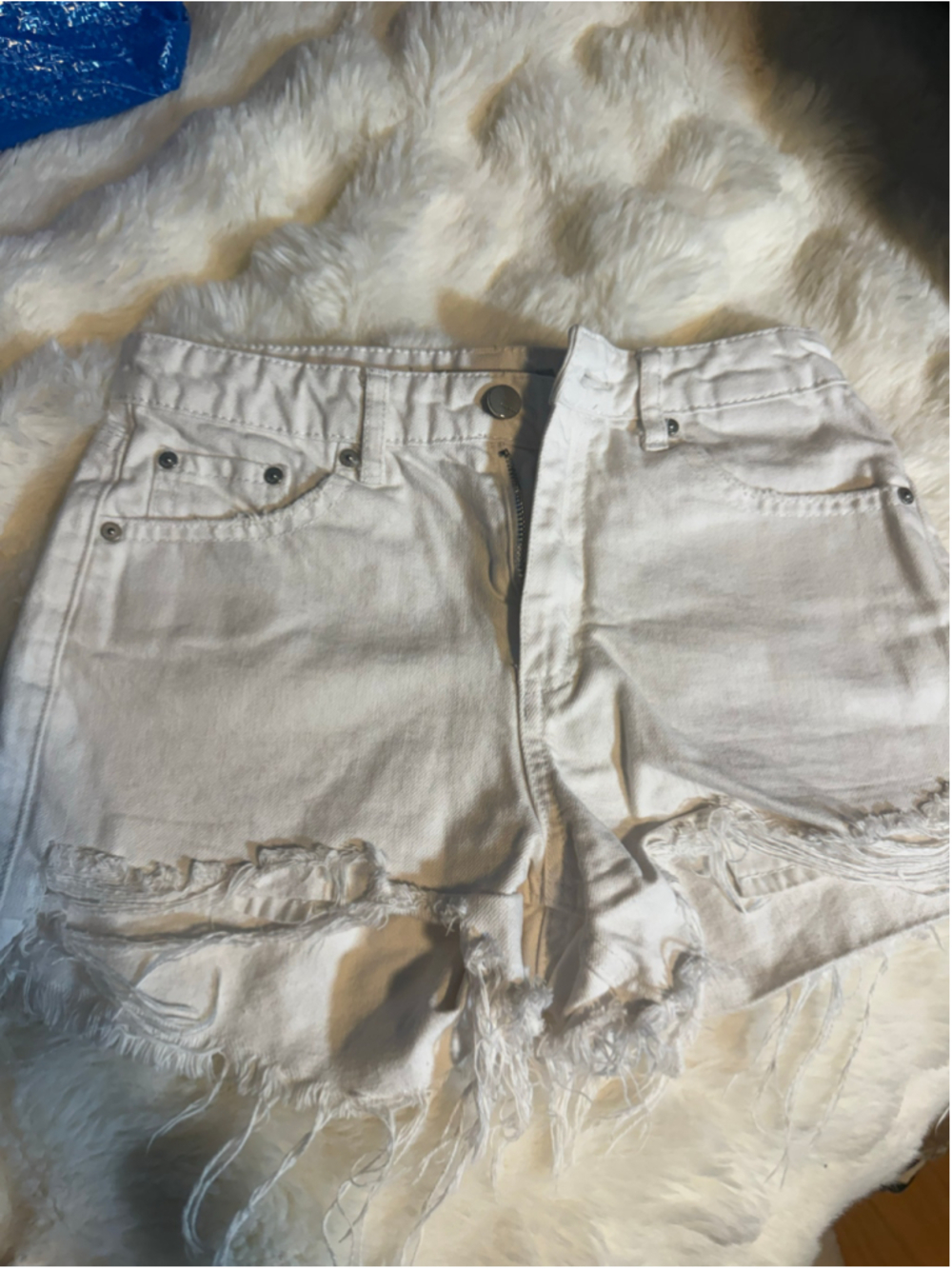 ✨ Preowned Girls Tractr White Jean Shorts | Size 14 🤍